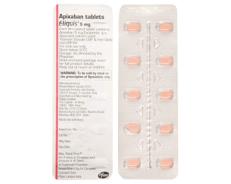 Tablets Eliquis (Apixaban) 5 mg